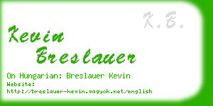 kevin breslauer business card